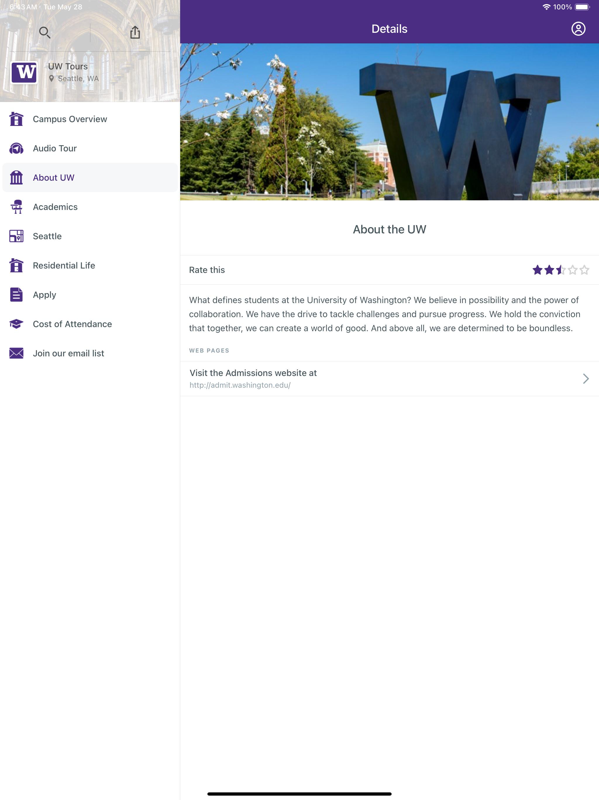 University of Washington Tours