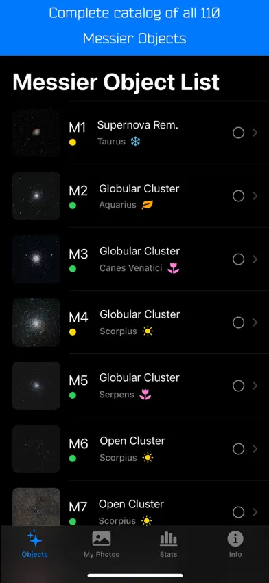Messier Journal screenshot 1