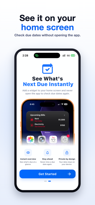 NextDue: Bill Tracker Screenshot 2 of 8