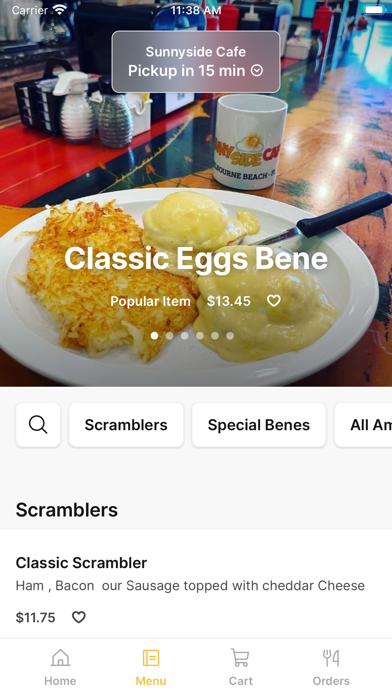 Sunnyside Cafe iPhone screenshot 2 - Food & Drink app