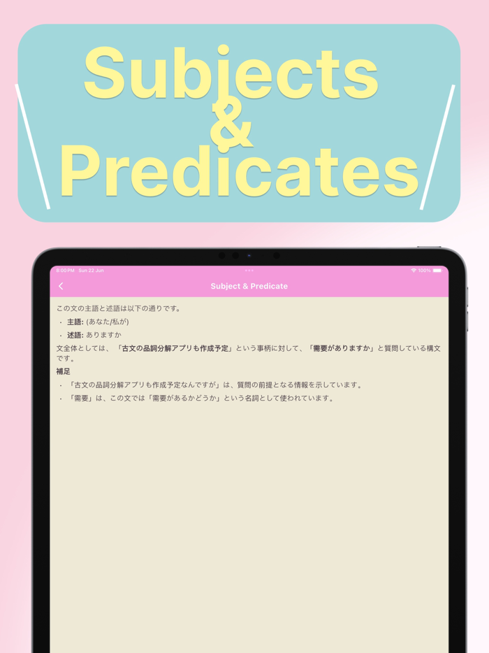 Japanese Part of Speech Camera