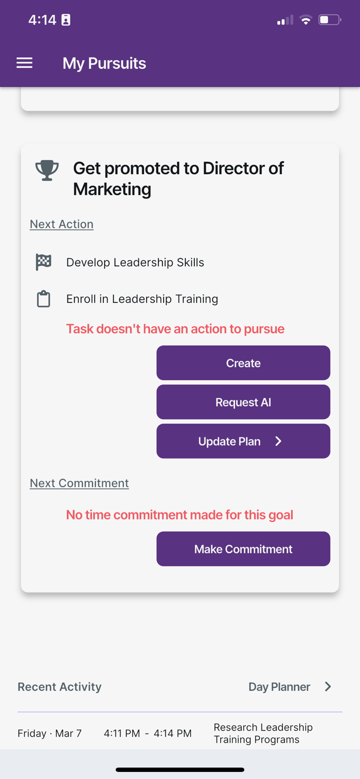 PursuitPal Goal Copilot screenshot 7