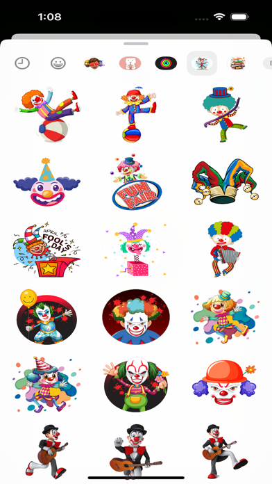 Screenshot #2 pour Crazy Clown Stickers Pack