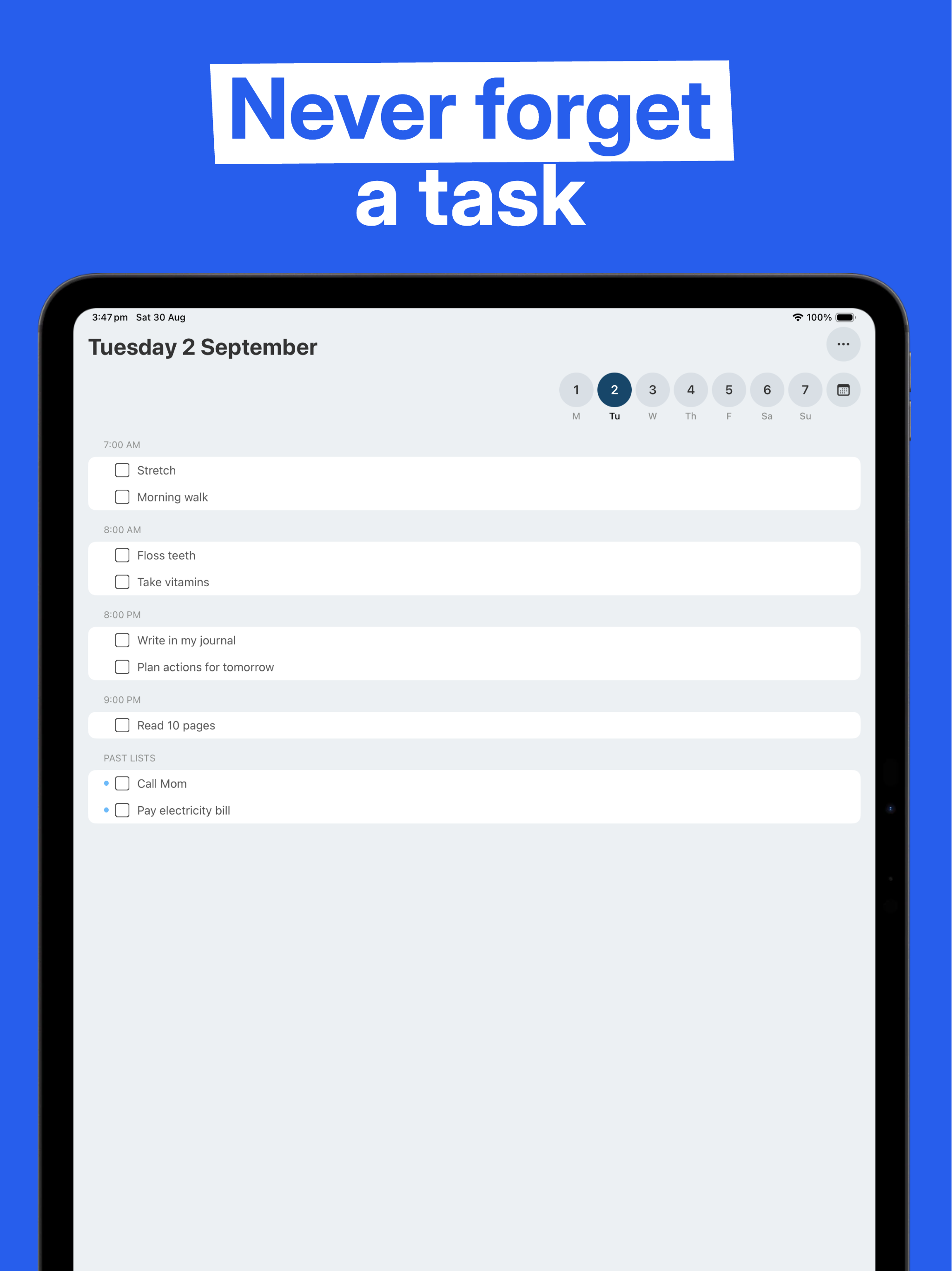 DailyList: Daily To-Do List