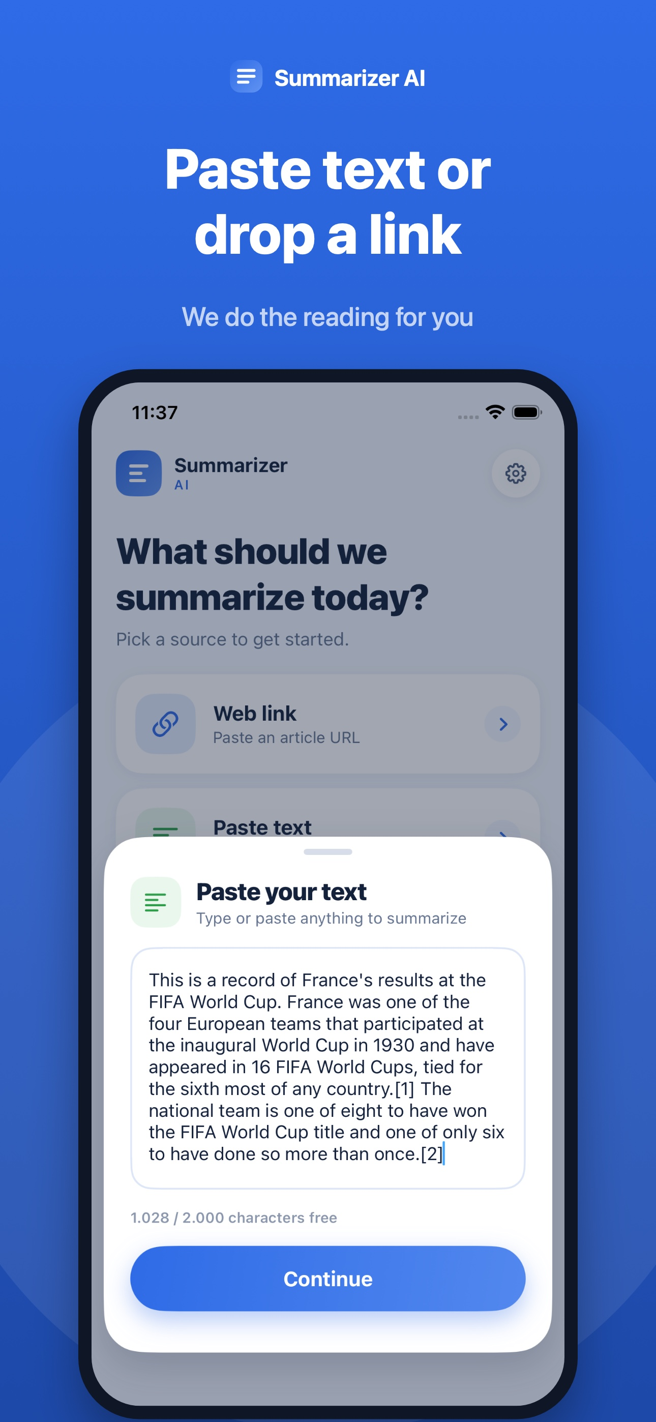 Summarizer AI screenshot 2