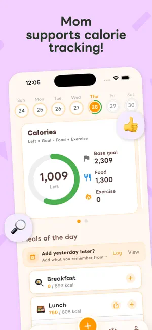 Mom Calorie Tracker screenshot 1