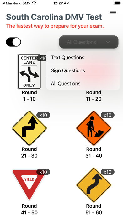 South Carolina DMV Test 2025 Screenshot