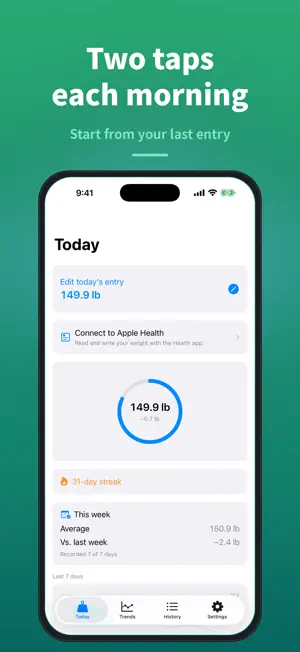 Tairoku - Weight Tracker screenshot 1