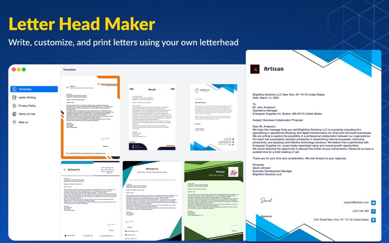 Letter Head Maker iPhone screenshot