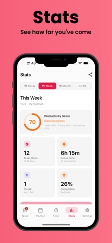 DayStack: 待办与番茄钟 screenshot