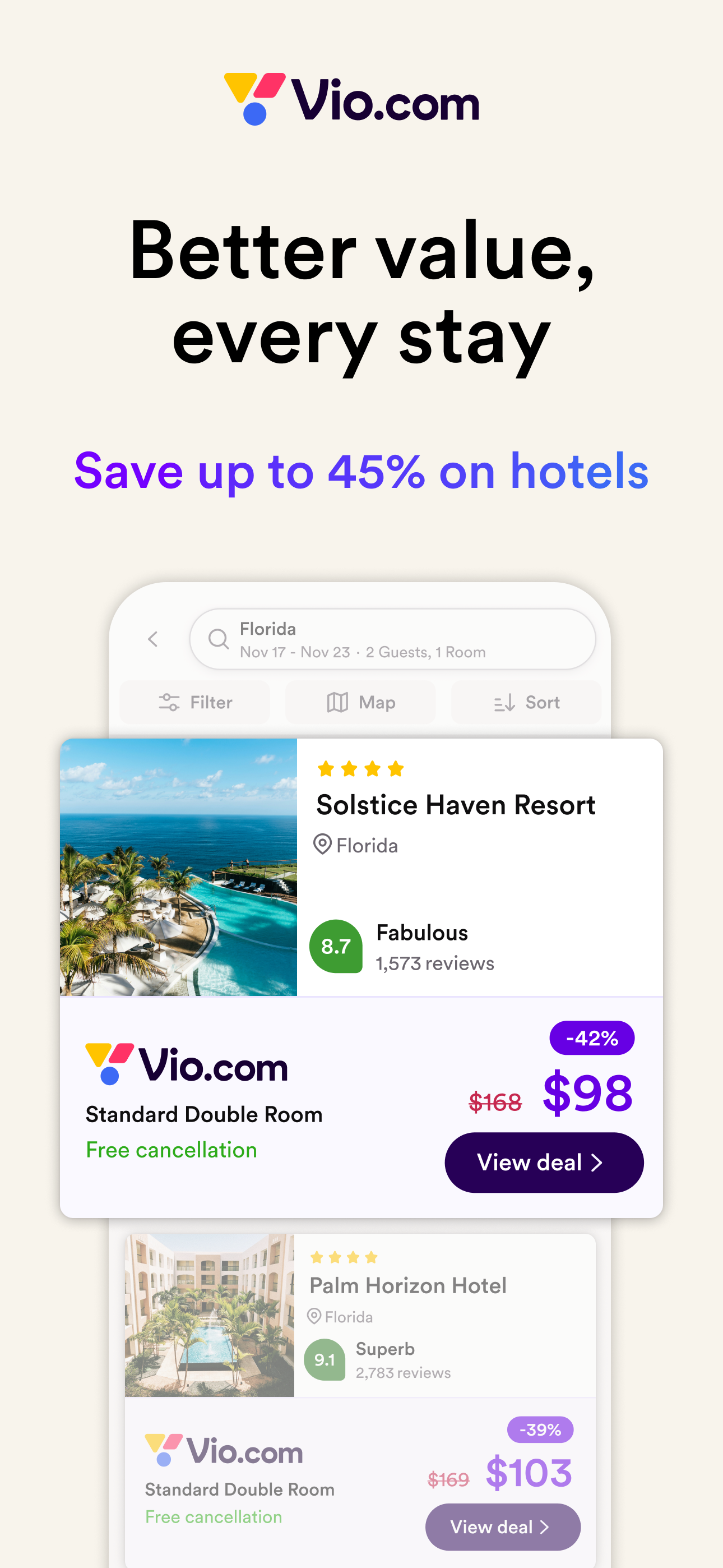Vio.com: Hotels & travel deals