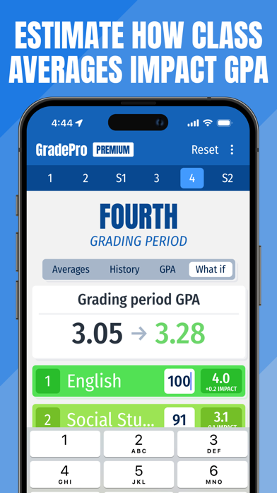 GradePro for grades Screenshot