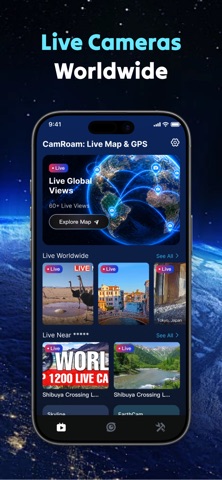 CamRoam: Live Map & GPS iPhone screenshot 1
