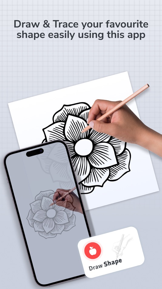 #4. Draw Trace: Photos & Shape (iOS) Bởi: kushal patel