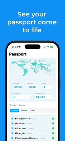 Been Atlas - Travel Map iPhone screenshot