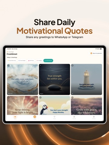 FreshGreet: AI Card Maker iPad screenshot