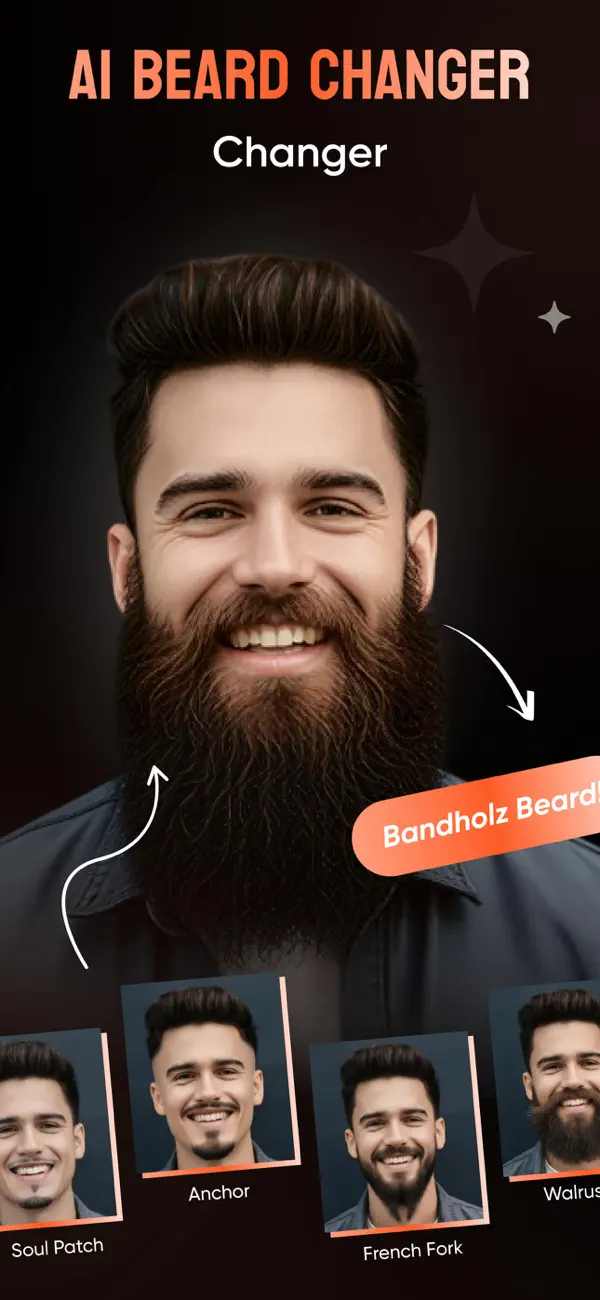 Screenshot #1 pour AI Beard Style Photo Changer