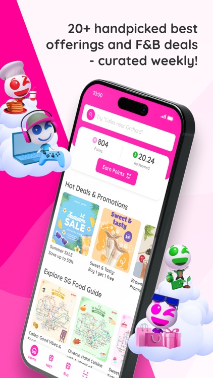 WINK+ MRT Map, Bus, Food Deals