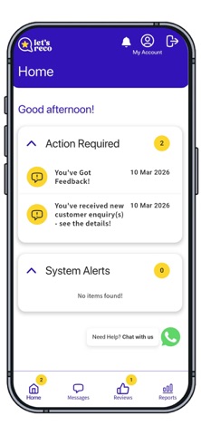 Let's Reco Vendor app screenshot