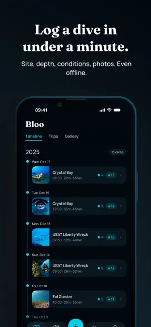 Bloo: Scuba Dive Log screenshot 3