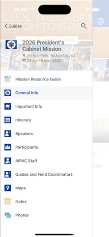 My Guides - AIPAC iPhone screenshot