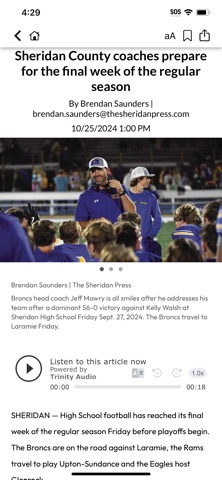 The Sheridan Press screenshot