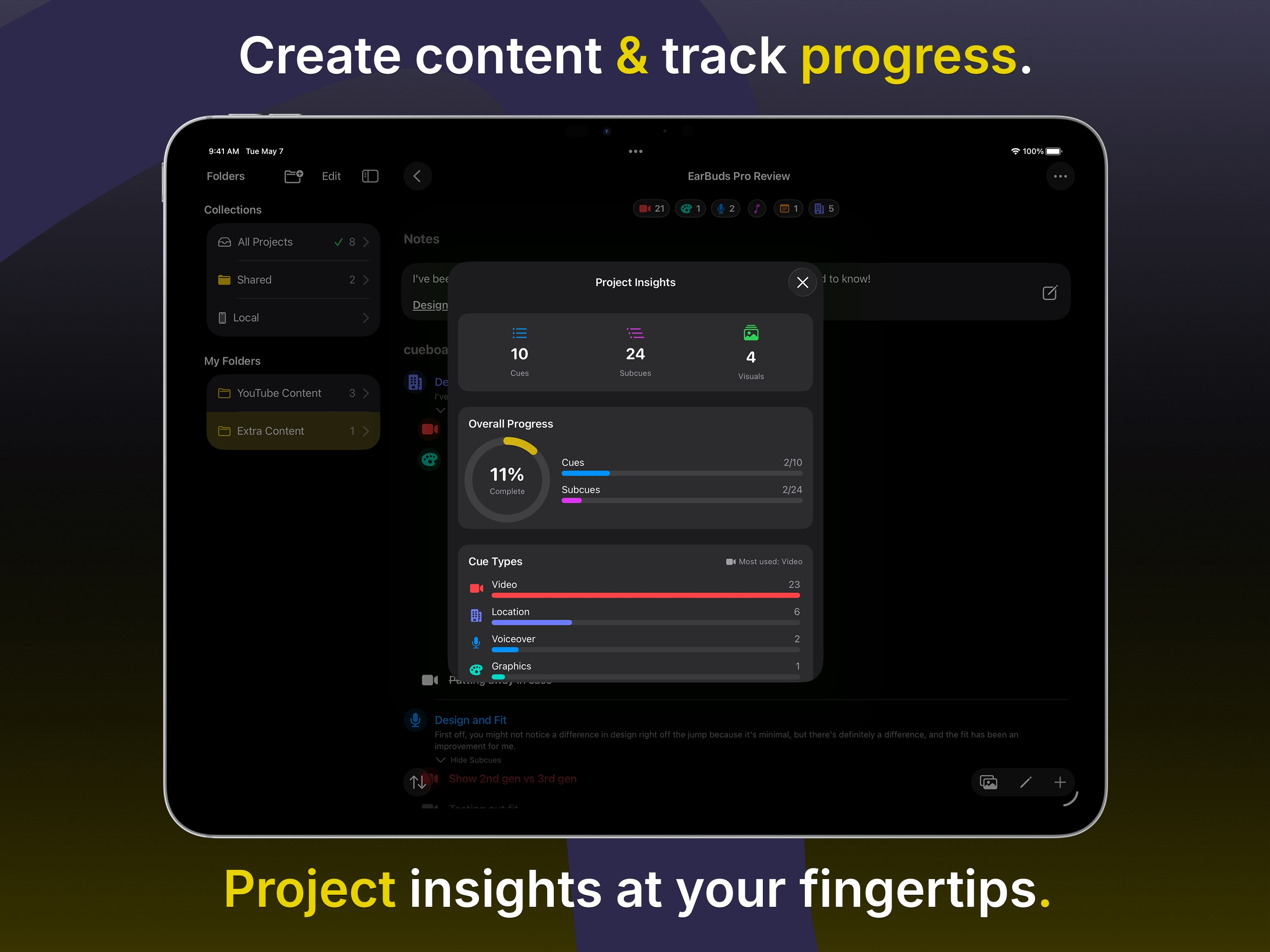 Cueboard - Creator Shot Lists