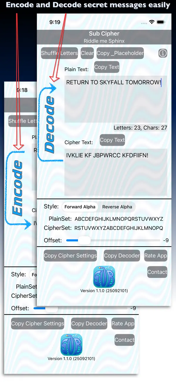 #1. Sub Cipher (iOS) Με: Eduard Schwan