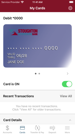 Stoughton Co-Operative Bank Screenshot