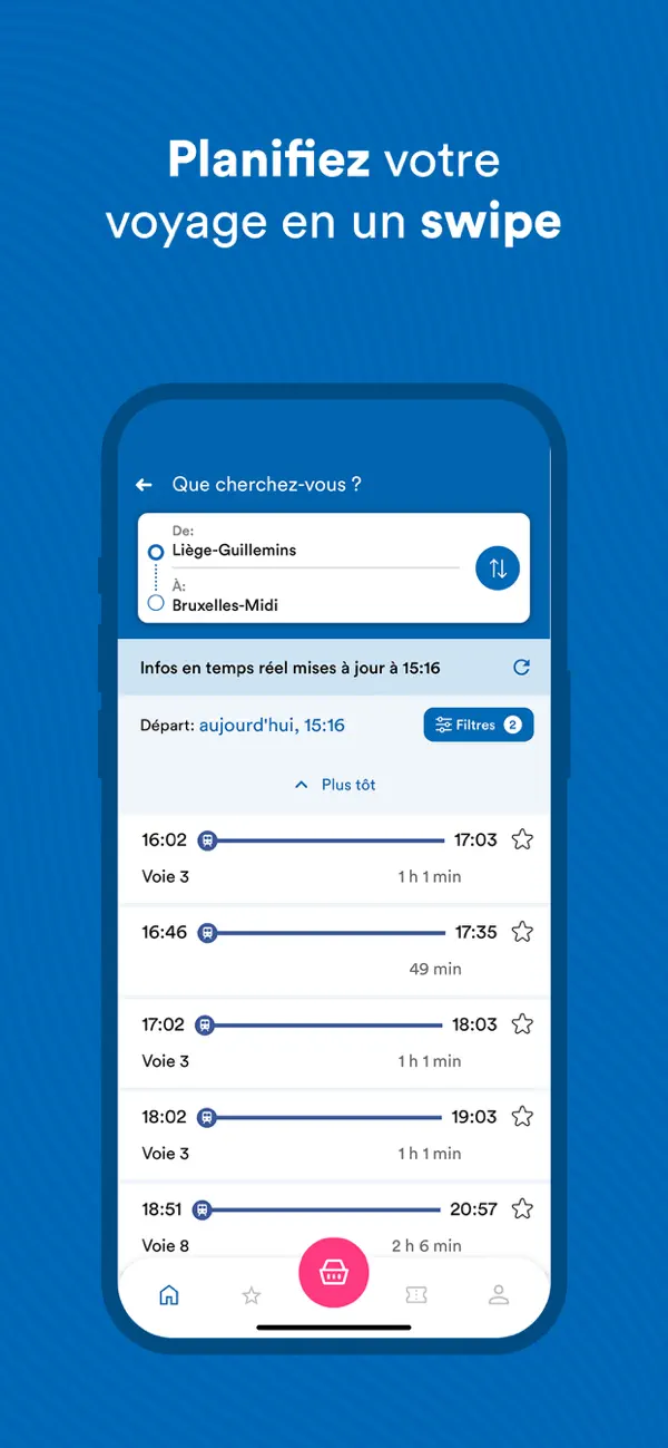 Screenshot #2 pour SNCB: Info & tickets de train