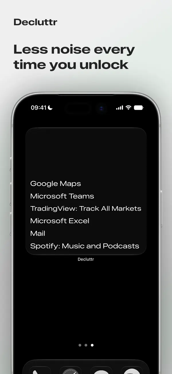 Screenshot #1 pour Decluttr: Dumb Phone Widget
