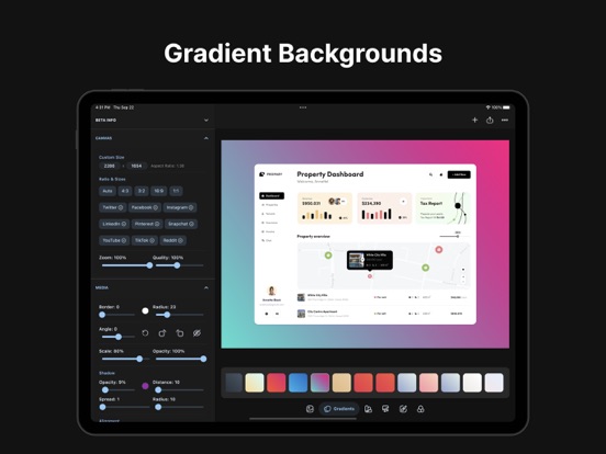 iScreen Screenshot: NexSnap iPad screenshot 10 - Graphics & Design app