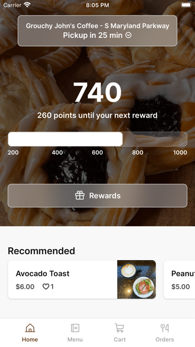 Grouchy John's Coffee iPhone screenshot 1 - Food & Drink app