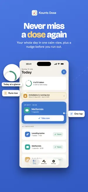 Kounts Dose - Meds & Refills screenshot 1