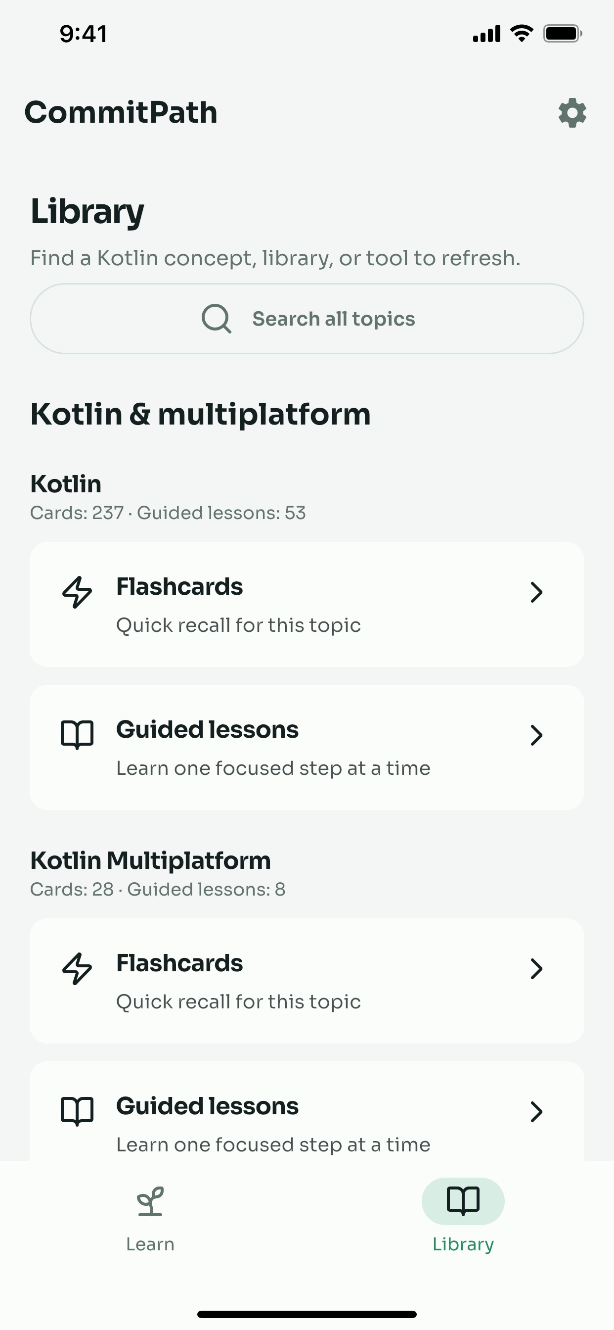 Screenshot 1 of CommitPath: Learn Kotlin