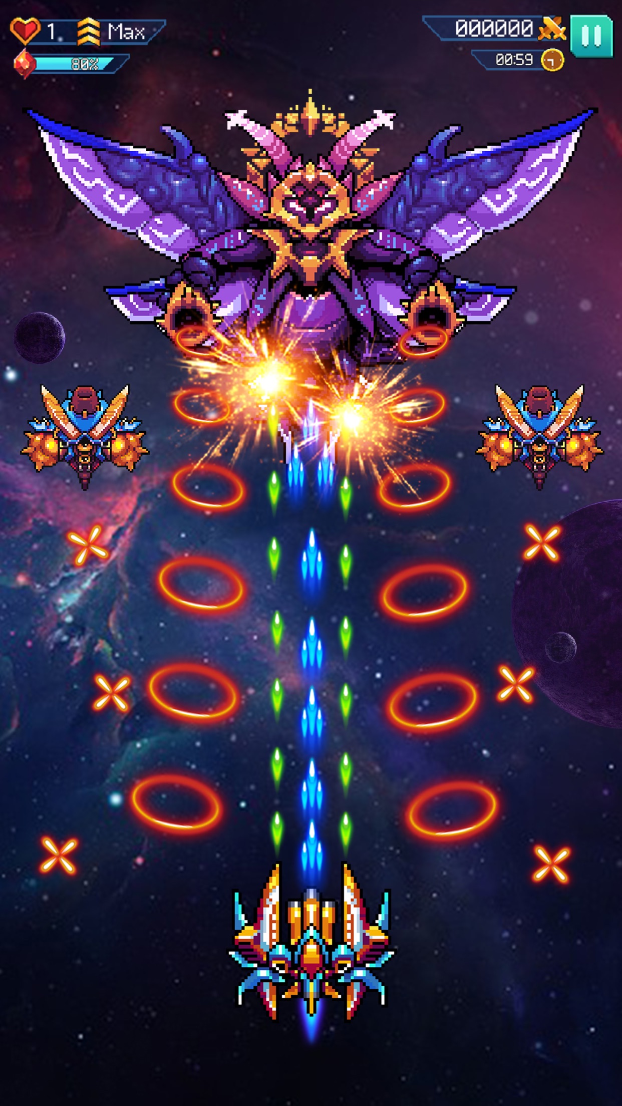 Galaxiga - Classic 80s Arcade screenshot 5