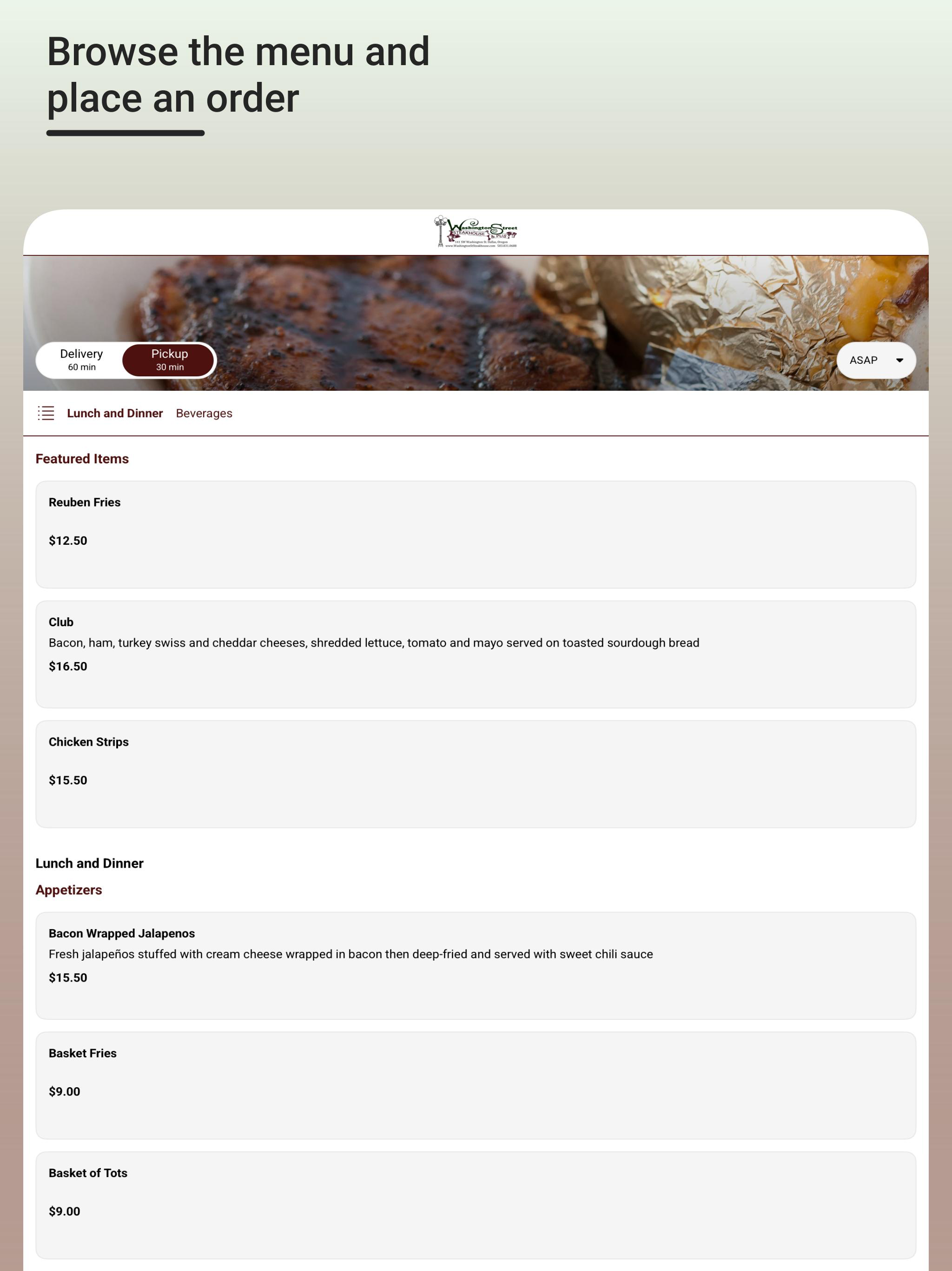 Washington Street Steakhouse screenshot 5