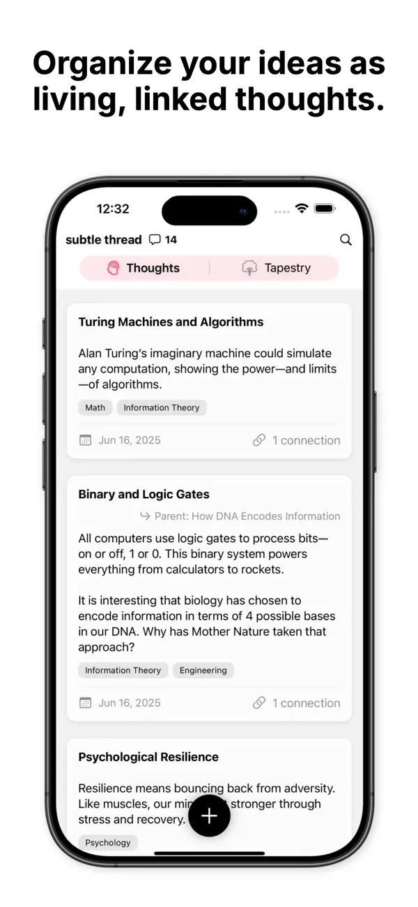 #1. Subtle Thread (iOS) Ved: Ram Sridhar