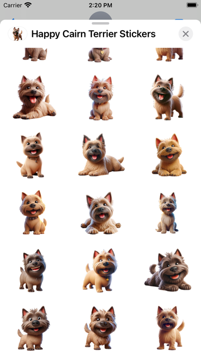 Screenshot 3 of Happy Cairn Terrier Stickers App