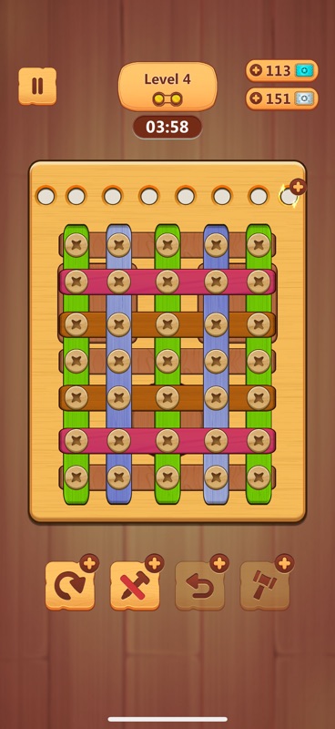 Wood Nuts & Bolts Puzzle screenshot 2