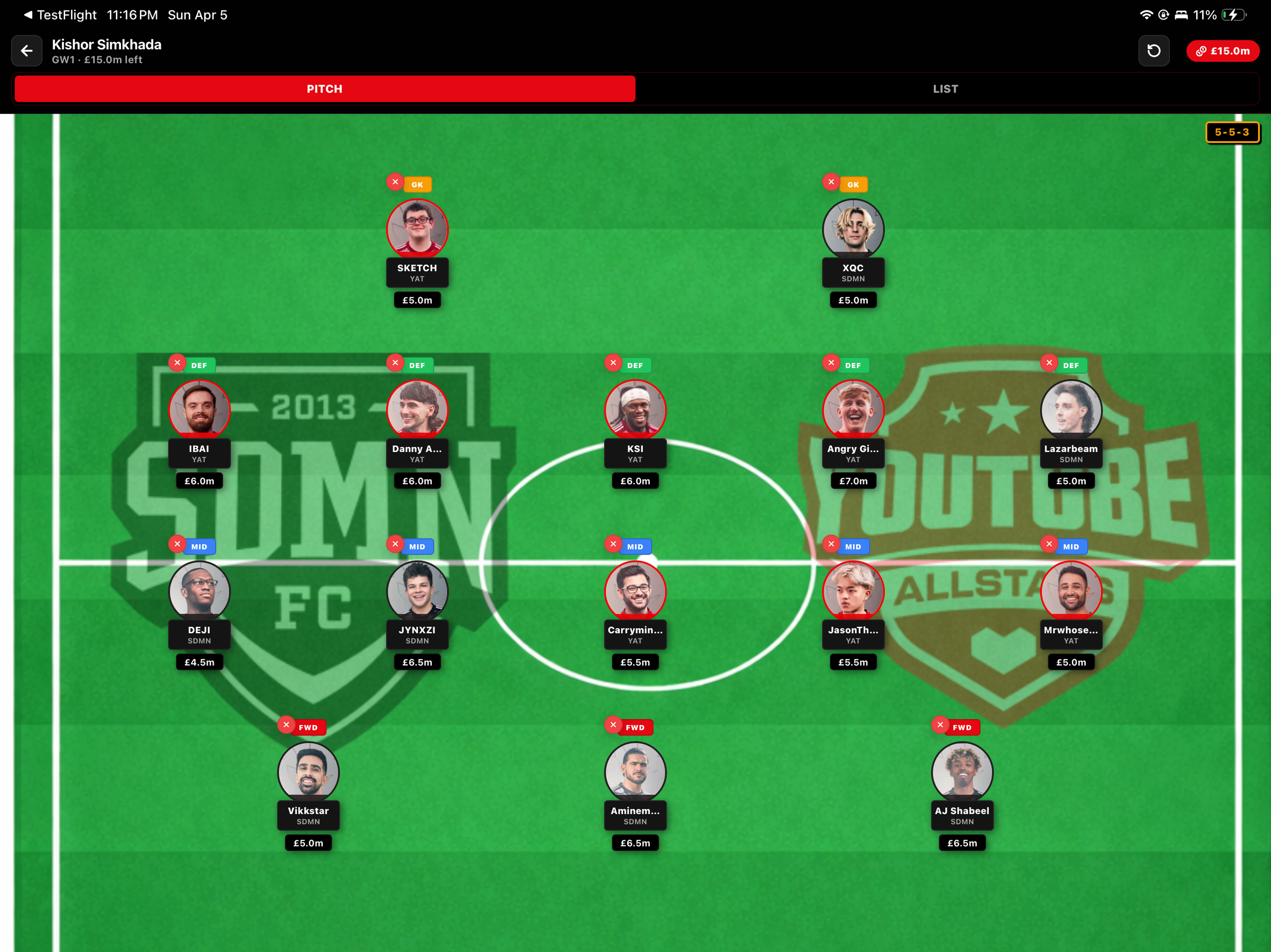 Fantasy Charity Match