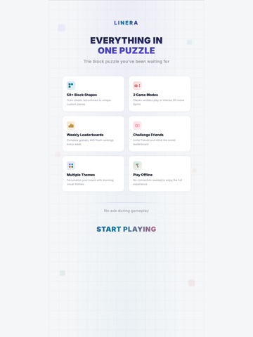 Linera - Block & Line Puzzle iPad screenshot