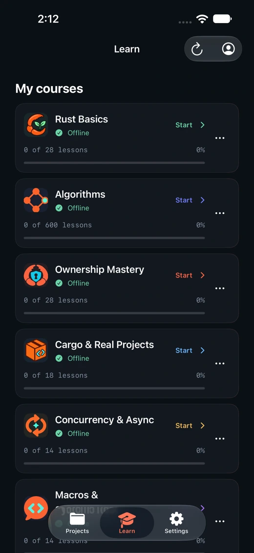 Crabrix: Rust Compiler screenshot 2