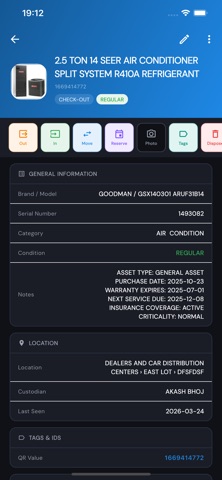 Smartx HUB Asset Tracking screenshot