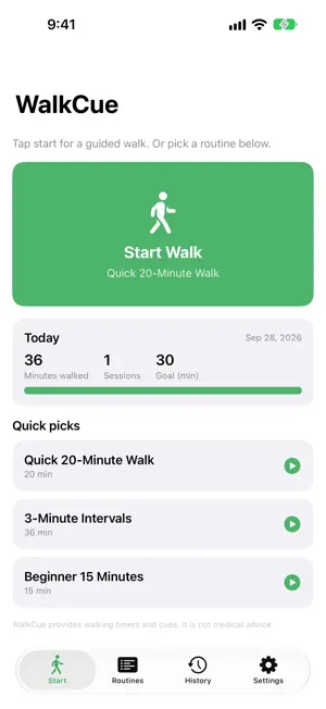 WalkCue screenshot 1