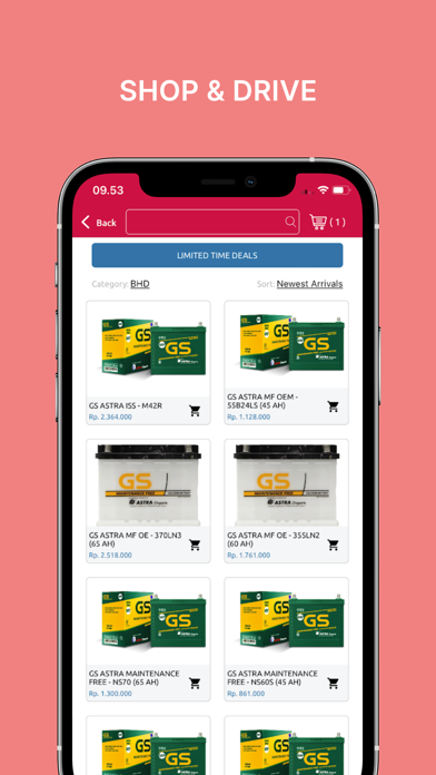 Shop&Drive Mobile App Screenshot