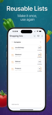 AI Grocery Shopping List iPhone screenshot
