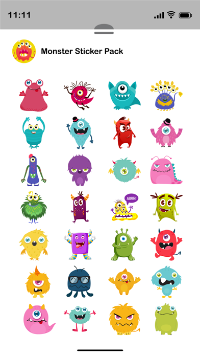 Monster Stickers Pack - MS Screenshot