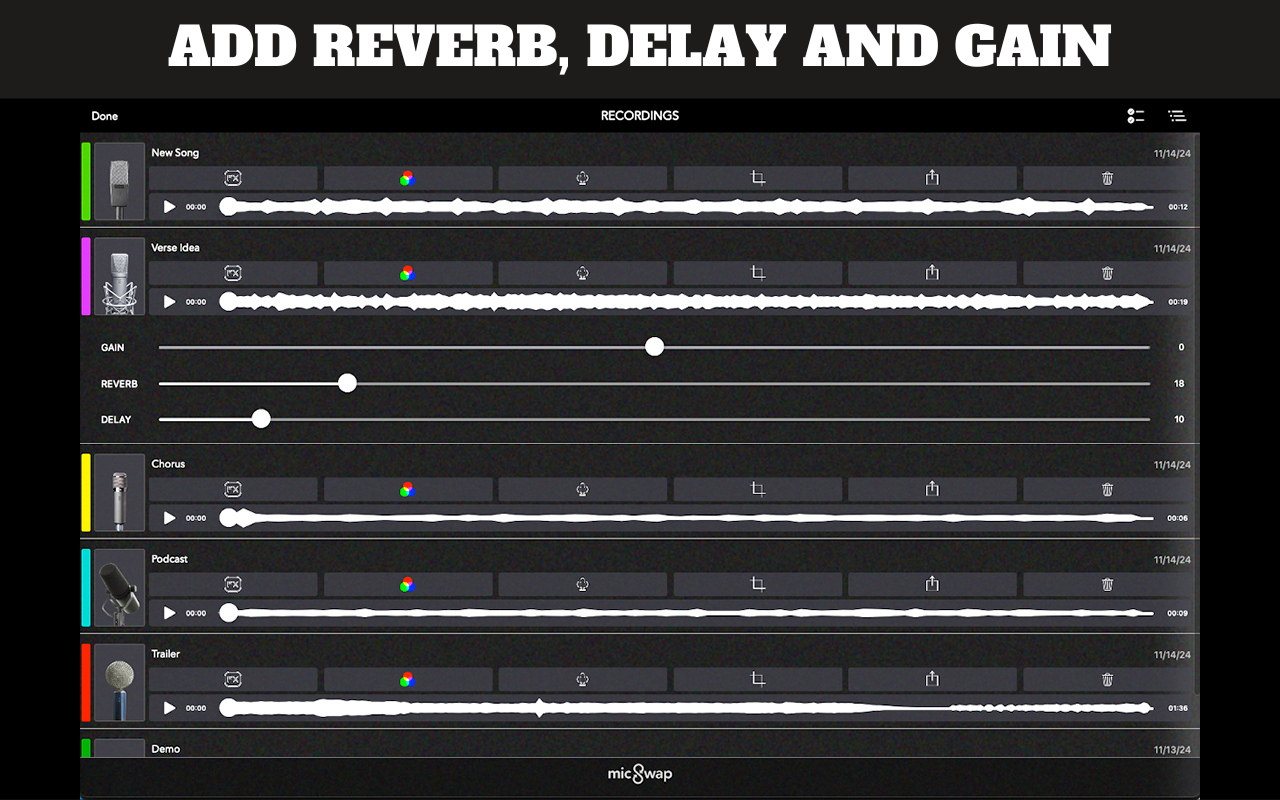 MicSwap: Microphone Recording