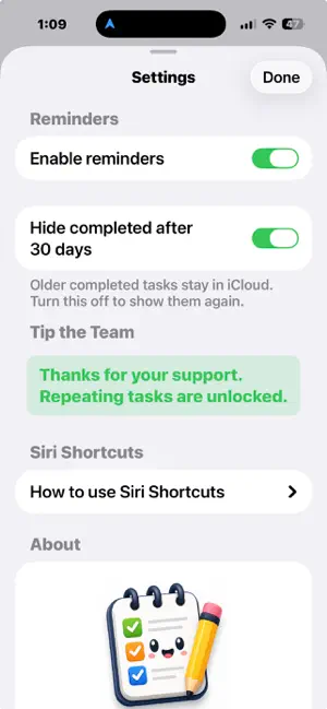 Listy List Pro screenshot 2